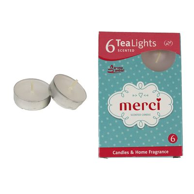 Svíčka čajová MERCI 6ks MSC-TL1035 - dia 3,7 x 1,8 cm{% if product.brand.name %} – Morex{% endif %}