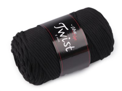 Bavlněná pletací příze Twist 500 g - 13 (8001) černá