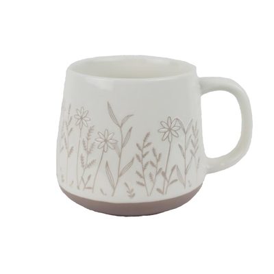 Porcelánový hrnek polní kvítí X8701 - 450 ml; 385 g; D81xH89xBD75mm - Morex