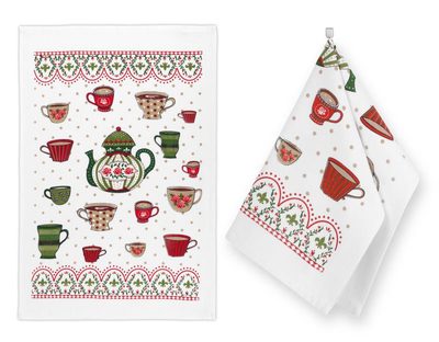 Kuchyňské utěrky - sada 2 kusů Červená,Zelená 203 40x60 cm{% if product.brand.name %} – Bellatex{% endif %}