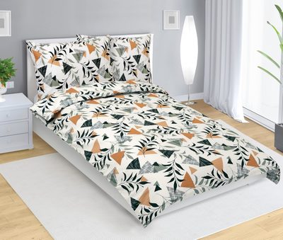 Krepové povlečení Béžová,Oranžová 80/207{% if variant.name %} – 140x220 cm, 70x90 cm{% endif %}