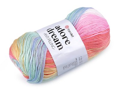 Pletací příze Adore Dream 100 g{% if variant.name %} – 4 (1054) multikolor{% endif %}