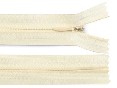 Zip skrytý nedělitelný 3 mm délka 30 cm{% if variant.name %} – 103 béžovobílá{% endif %}