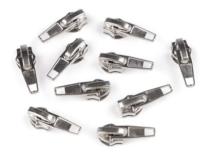 Jezdec ke spirálovým zipům šíře 5 mm 10 ks{% if variant.name %} – 2 nikl{% endif %}