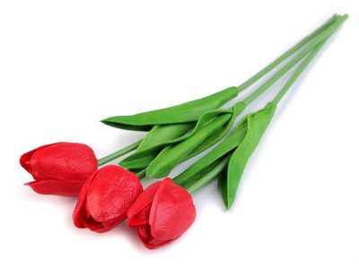 Umělý tulipán 35 CM k aranžování balení 3 KUSY{% if variant.name %} – 5 červená{% endif %}