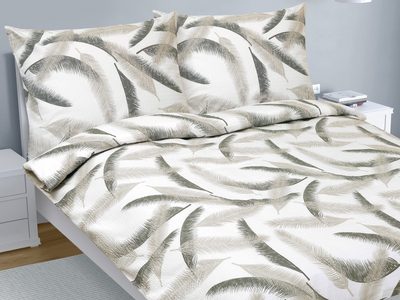Krepové povlečení na dvoudeku Šedá,Bílá 80/929{% if product.brand.name %} – Bellatex{% endif %}