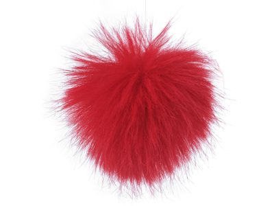 Kožešinová bambule s poutkem Ø8 cm{% if variant.name %} – 5 červená{% endif %}