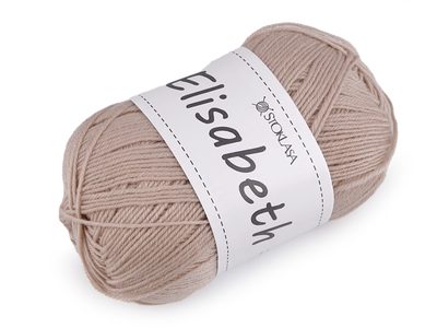 Pletací vlněná příze Elisabeth 100 g{% if variant.name %} – 2 béžová světlá{% endif %}