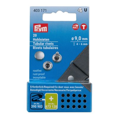 Nýty duté 9 mm 20 ks, náhradní balení – fotka 1