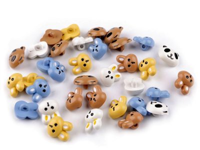 Knoflík dětský zajíc, medvěd, panda 25 kusů{% if product.brand.name %} – Galanterka{% endif %}