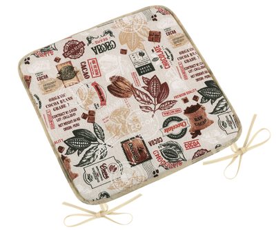 Sedák EMA hladký Béžová,Hnědá 34/563 40x40 cm{% if product.brand.name %} – Bellatex{% endif %}