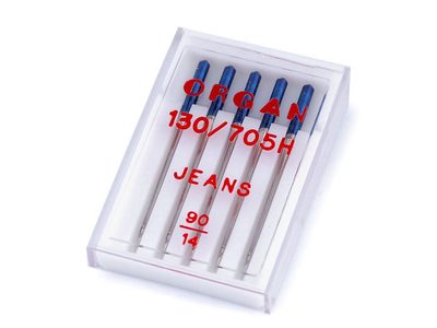 Strojové jehly Jeans 90;100;110 Organ{% if variant.name %} – 1 (90/14) nikl{% endif %}