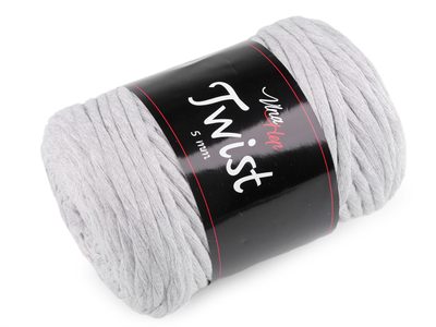 Bavlněná pletací příze Twist 500 g - 9 (8231) šedá světlá