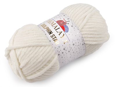 Dolphin Star Pletací žinylková příze s lurexovým vláknem 100 g{% if variant.name %} – 2 (92108) krémová nejsvět.{% endif %}