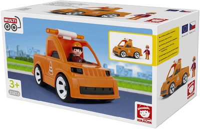 IGRÁČEK MultiGO Set auto vozidlo silniční údržby s cestářem – fotka 2