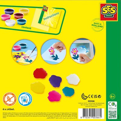 Barvy na malování okenních obrázků kreativní set v krabici – fotka 1