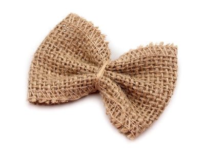 Jutová mašle 5,5x7 cm balení 2 kusy{% if product.brand.name %} – Galanterka{% endif %}