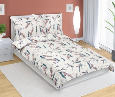 Krepové povlečení Béžová,Modrá 80/504{% if product.brand.name %} – Bellatex{% endif %}