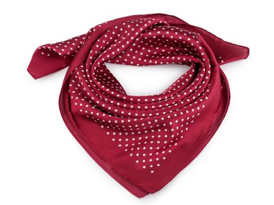 Saténový šátek puntík 65x65 cm{% if variant.name %} – 2 červená{% endif %}