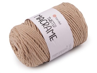 Pletací příze Twisted Macrame 500 g - 6 (768) hnědá světlá