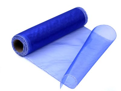 Organza šíře 21 cm, návin 9 m{% if variant.name %} – 40 modrá kobaltová{% endif %}