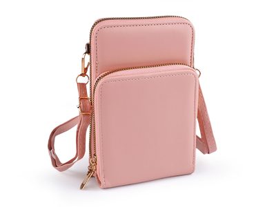 Peněženka s kapsou na mobil přes rameno crossbody 11,5x18cm{% if variant.name %} – 3 pudrová{% endif %}