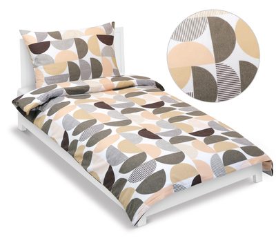 Povlečení flanelové Hnědá,Lososová 12/381 140x200, 70x90 cm{% if product.brand.name %} – Bellatex{% endif %}