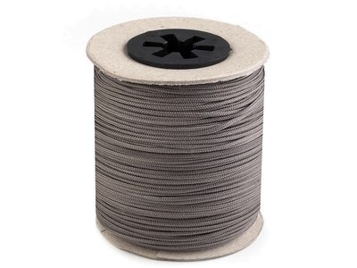 Šňůra technická žaluziová / k navlékání korálků Ø1,4 mm návin 100 metrů{% if variant.name %} – 4 šedá střední{% endif %}