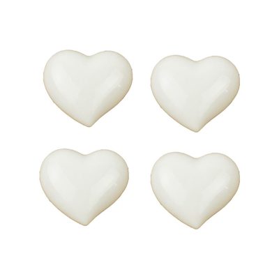 Srdíčko bílé, sada 4 kusy X1302-01 - 4,4 x 2,5 x 4 cm{% if product.brand.name %} – Morex{% endif %}