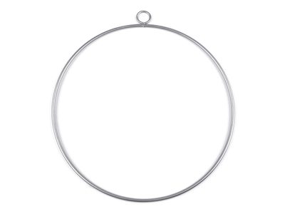 Kovový kruh na lapač snů / k dekorování Ø30 cm{% if variant.name %} – 3 stříbrná tmavá mat{% endif %}