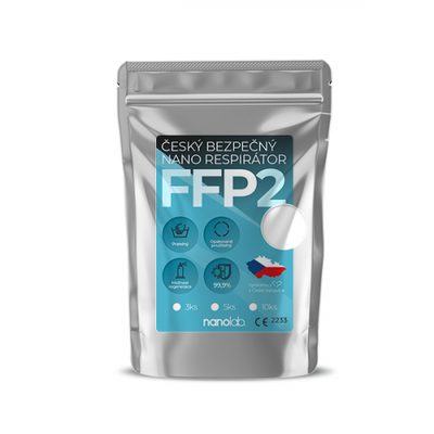 5 KUSŮ nano bílých FFP2 velikost L lehké – fotka 1