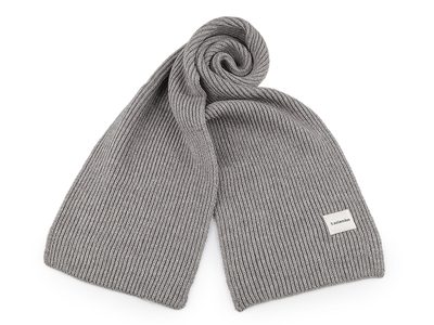 Zimní šála pletená unisex 25x160 cm{% if variant.name %} – 4 šedá{% endif %}