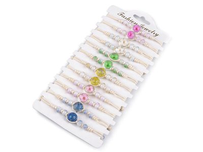 Náramek shamballa s korálky a květem{% if product.brand.name %} – Stoklasa{% endif %}