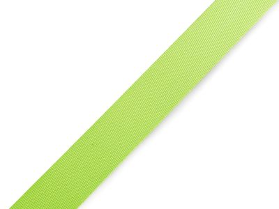 Hladký oboustranný popruh s leskem šíře 25 mm METRÁŽ{% if variant.name %} – 2 zelená neon{% endif %}