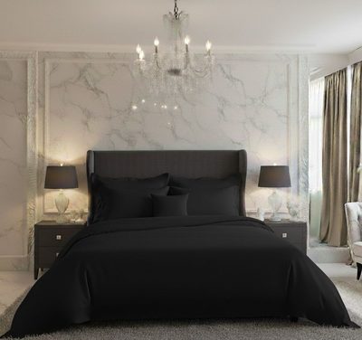 Saténové povlečení LUXURY COLLECTION 140x200, 70x90cm černé – fotka 2