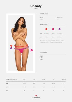 Jedinečná tanga Chainty thong - Obsessive – fotka 2