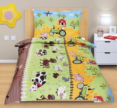 Povlečení bavlněné Junior Zelená 90/067 140x200, 70x90 cm{% if product.brand.name %} – Bellatex{% endif %}