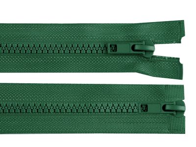 Zip kostěný 5 mm dělitelný 2 jezdce 100 cm (bundový){% if variant.name %} – 273 zelená smrková{% endif %}