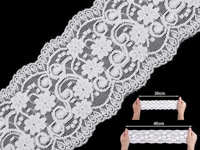 Elastická krajka / vsadka šíře 10 cm METRÁŽ{% if product.brand.name %} – Galanterka{% endif %}
