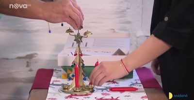 Zvonící stromek andělské zvonění 30 cm stříbrný – fotka 4