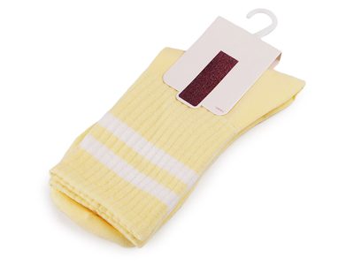 Bavlněné ponožky unisex{% if variant.name %} – 3 žlutá světlá{% endif %}