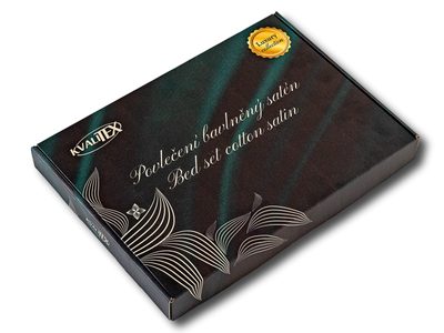 Bavlněný satén povlečení 140x200, 70x90cm tmavě šedé LUXURY COLLECTION – fotka 2