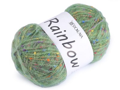 Pletací příze mohérová Rainbow 100 g{% if variant.name %} – 5 (01-9) zelená sv.{% endif %}