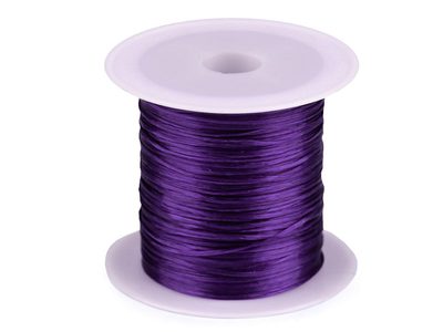 Pruženka / gumička plochá barevná 1 mm{% if variant.name %} – 7 borůvková{% endif %}