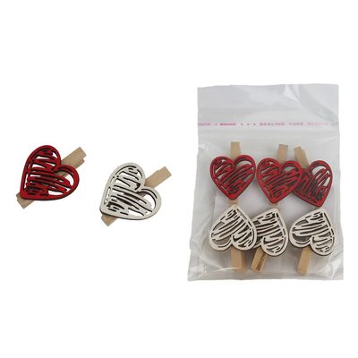 Klip srdce, 6 ks D6031 - 3,5 × 4,8 × 1,8 cm{% if product.brand.name %} – Morex{% endif %}