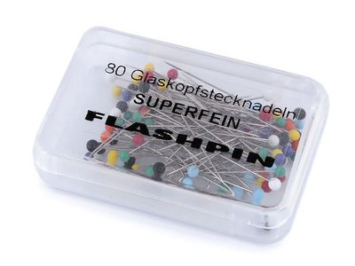 Špendlíky se skleněnou hlavičkou, velmi tenké, délka 34 mm{% if product.brand.name %} – Stoklasa{% endif %}