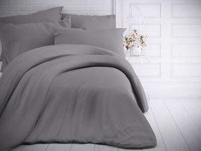 Jednobarevné bavlněné povlečení 140x200, 70x90cm světle šedé{% if product.brand.name %} – Kvalitex{% endif %}