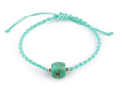 Náramek shamballa se skleněným korálkem{% if variant.name %} – 4 zelený tyrkys{% endif %}