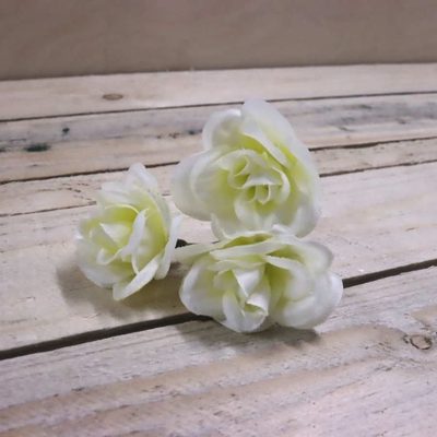 Květ růže, 24 ks krémová 371224-26 - dia 4 x 2 / 8 cm{% if product.brand.name %} – Morex{% endif %}