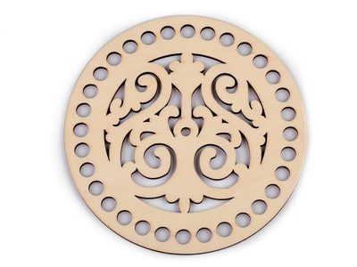 Víko na pletení / háčkování mandala Ø15 cm{% if variant.name %} – 5 přírodní sv.{% endif %}